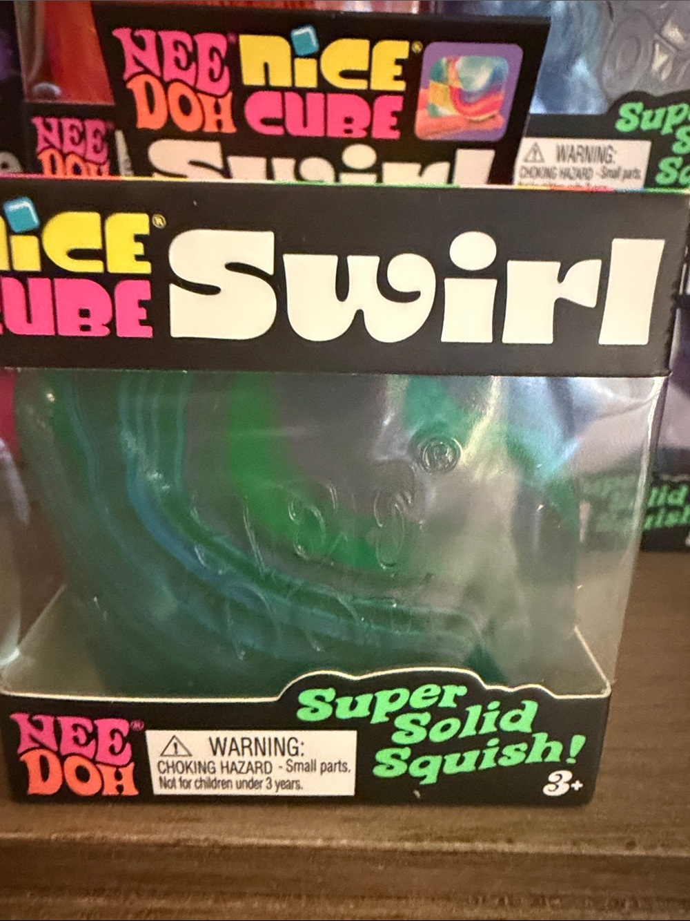 Nice authentic Cube Swirl Super Solid Squish! – green